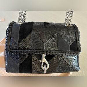 Rebecca Minkoff Black Patchwork Shoulder Bag *Excellent*